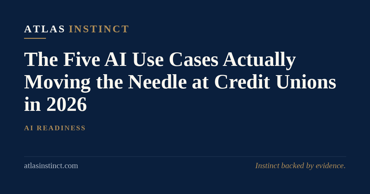 The Five AI Use Cases Actually Moving the Needle at Credit Unions in ...